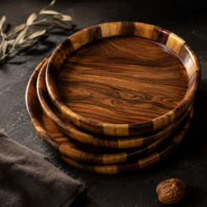wooden plate set