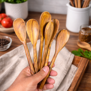 Premium Wooden Cooking Spoon Set