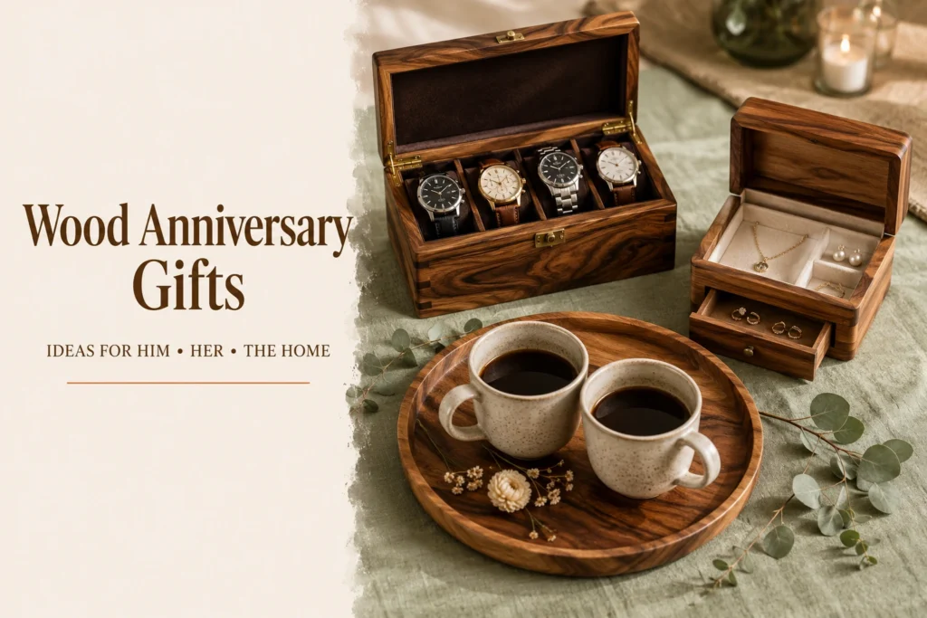 wood anniversary gifts for him and her
