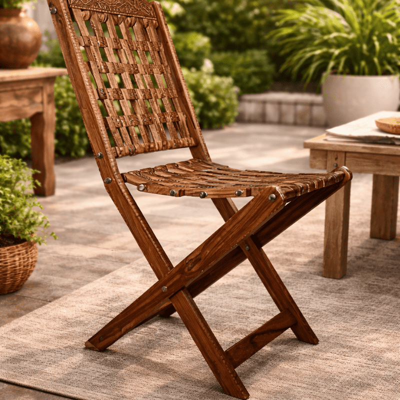 Handcrafted Wooden Folding Chair