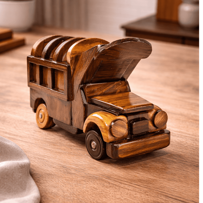 Handcrafted Wooden Toy Truck for Kids