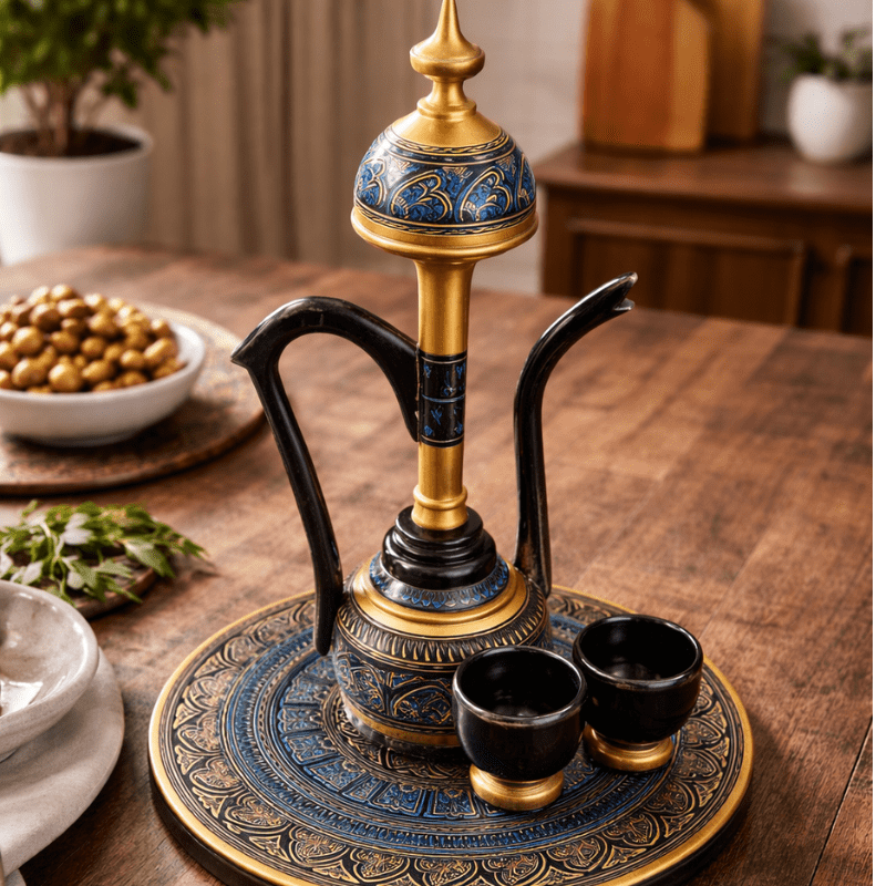 Luxury Decorative Coffee Serveware Set Blue