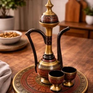 Luxury Decorative Coffee Serveware Set Red