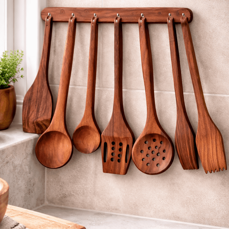 Wooden Cooking Spoon Set