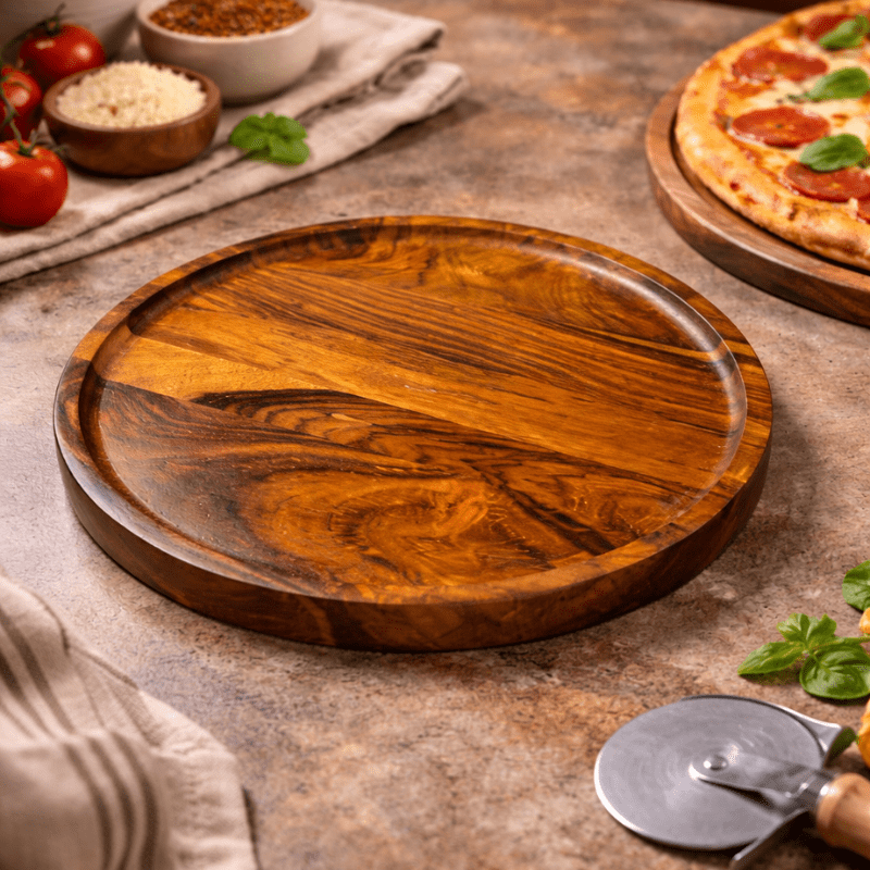 Wooden Pizza Serving Board
