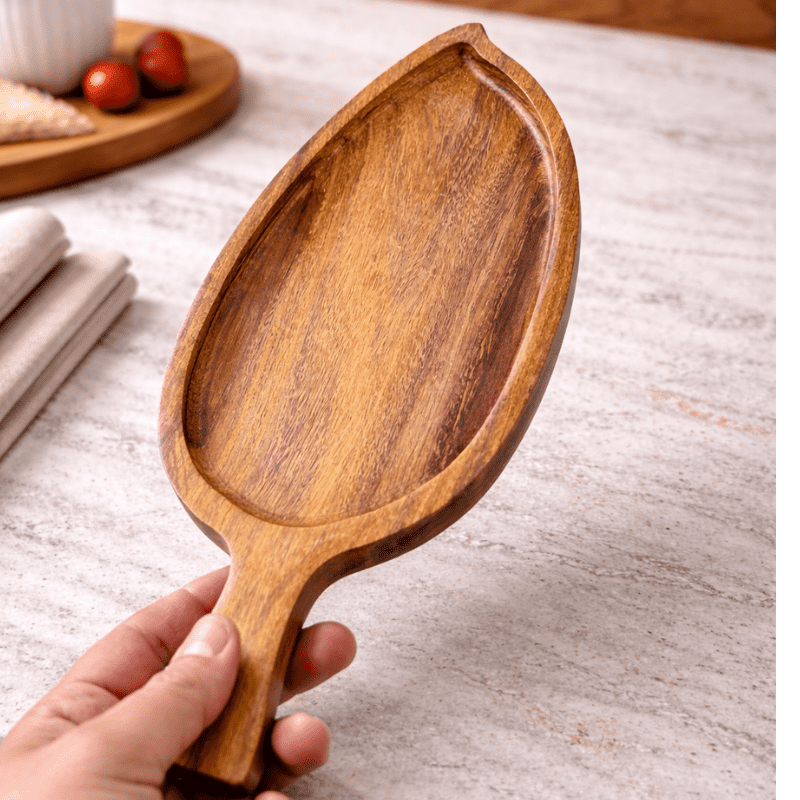 Wooden Serving Platter with Handle